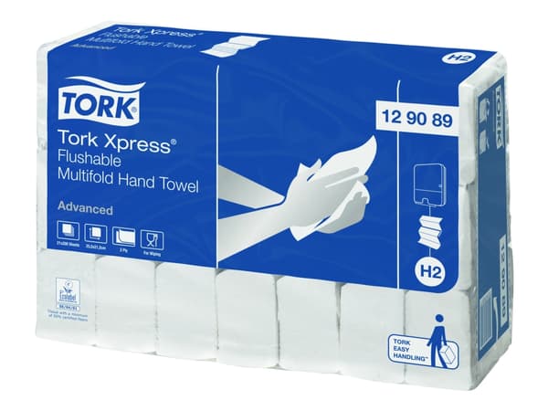 Tork Xpress Advanced H2 - Håndduk - 200 ark - multifoldbar - hvit (en pakke 21)