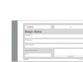 Mayland - Dagsskjema - 50 ark - 148 x 85 mm - dublett - blåpapirkopi - nummerert