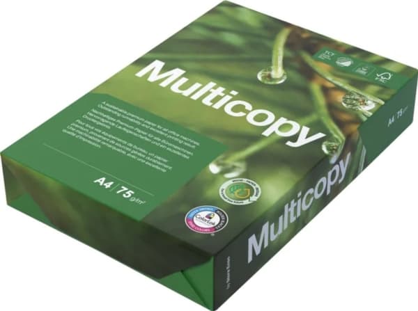 Printerpapir MultiCopy Original A4 75g hvid - (kasse med 5 pakker á 500 ark)