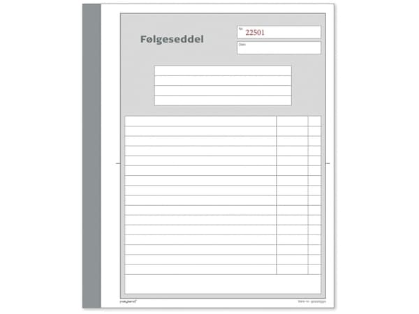 Mayland - Forsendelsesbok - 50 ark - 148 x 200 mm - triplikat - blåpapirkopi - nummerert
