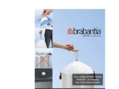 Brabantia Size H - Søppeldunkfôr - trekksnor - høytetthetspolyetylen (LDPE) - hvit - pakke av 30