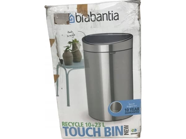 Brabantia afvalemmer Touch Bin New, recycle, 23+10 L platinum
