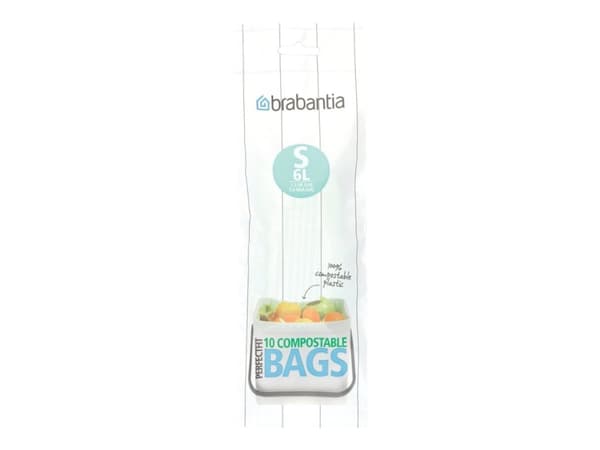 Brabantia PerfectFit code S - Søppeldunkfôr - 6 L - polyetylen - pakke av 10