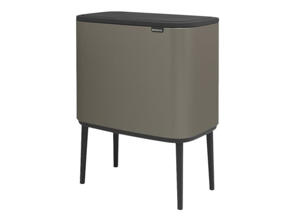 Brabantia Bo Touch Bin - Søppelbøtte - flipp-lokk - 33 L - avfallssortering - platina