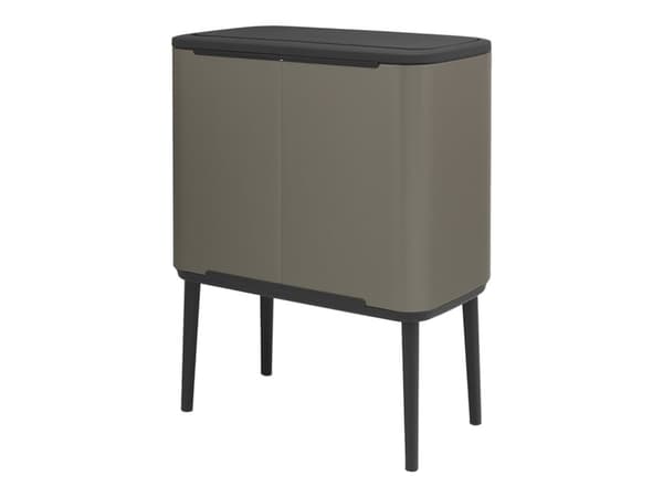 Brabantia Bo Touch Bin - Skraldespand - fliplåg - 34 L - affaldsseparation - platina