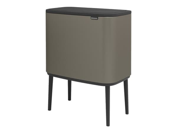 Brabantia Bo Touch Bin - Skraldespand - fliplåg - 34 L - affaldsseparation - platina