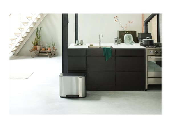 Brabantia Bo Pedal Bin - Søppelbøtte - flipp-lokk - 36 L - fotpedal - mattstål