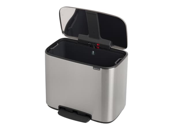 Brabantia Bo Pedal Bin - Søppelbøtte - flipp-lokk - 36 L - fotpedal - mattstål