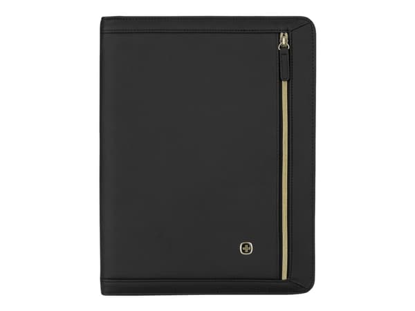 Wenger Amelie - Mapp med dragkedja för dokument - polyester, polyuretan - svart - 10"