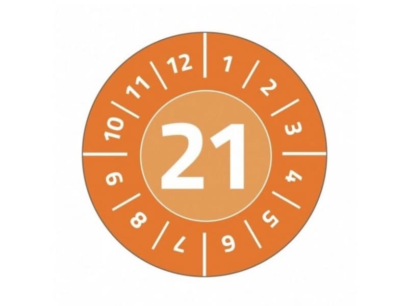 Avery-Zweckform Control Label 2021 Orange Självhäftande film, ej avdragbar (Ø) 20 mm 20 mm 1 set