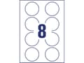 Pikkukuva 2 / 5: Avery-Zweckform 5081 Tarrat Ø 65 mm Paperi Valkoinen 1 sarja irrotettavia yleistarroja 10 Blatt DIN A4