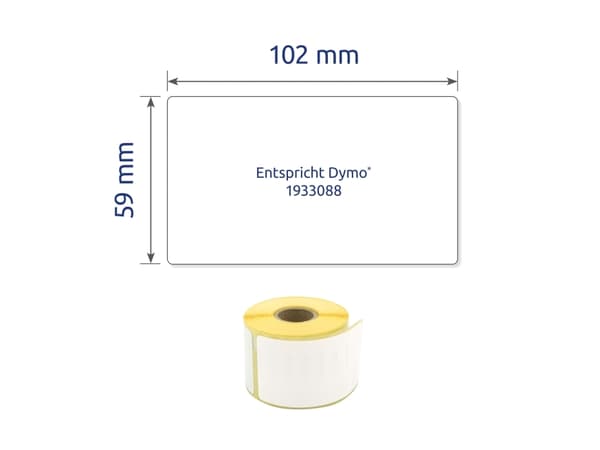 Avery A1933088 59 x 102 mm, Rulle, Hvid Avery's A1933088 holdbare polyester etiketter på rulle til etiketprinter er 100% kompatibel med Dymo® LabelWr