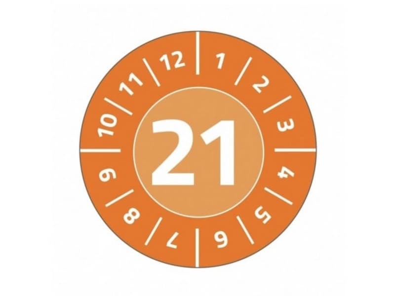 Avery-Zweckform Control Label 2021 Orange Självhäftande film, ej avdragbar (Ø) 30 mm 30 mm 1 set