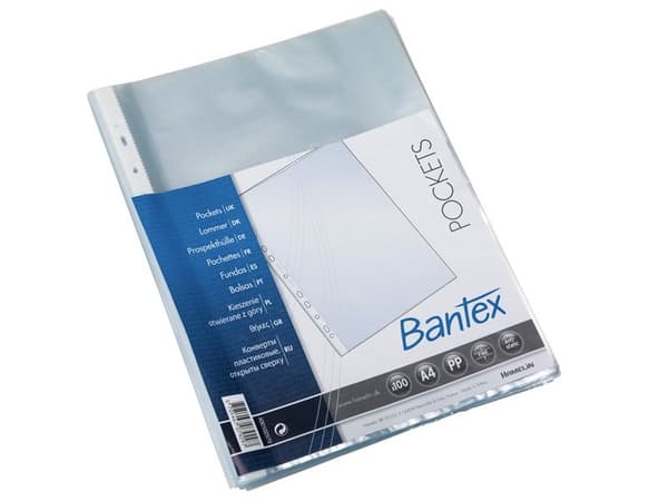 Lommer Bantex med åbning i top 0,04 mm transparent - (100 stk.)
