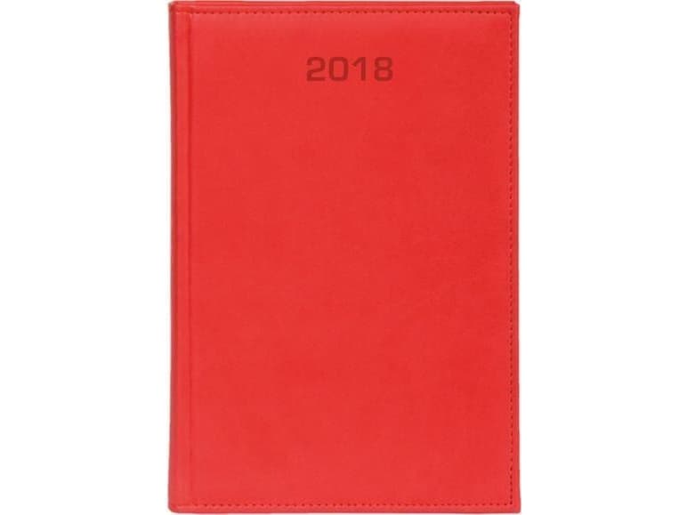 Aniew Ksiazkowy A4 daily 2018 Vivella red (250749)