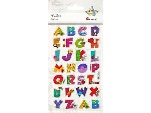 Titanum Convex stickers alphabet 28 pcs