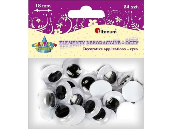 Titan Øyne uten lim og øyevipper 18mm 24 stk