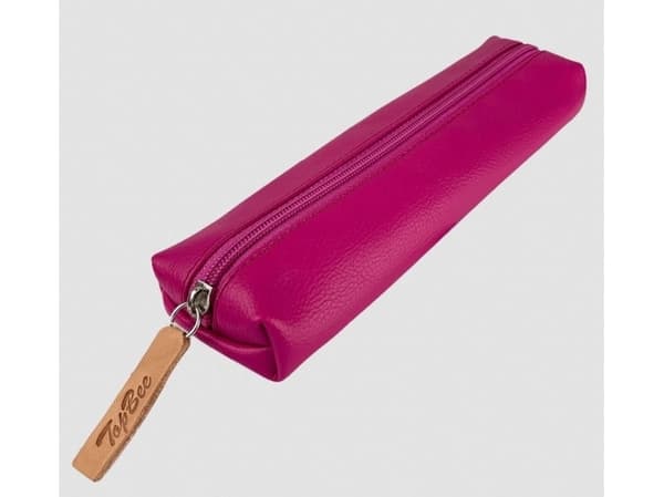 Pennfodral Bee-bee Pennfodral Dachshund Pennfodral ekologiskt läder Fuchsia