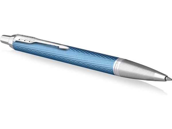 Parker IM Premium, Klämma, Fastklämbar, indragbar kulspetspenna, Påfyllnadsbar, Blå, 1 styck, Medium