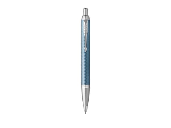 Parker IM Premium, Klämma, Fastklämbar, indragbar kulspetspenna, Påfyllnadsbar, Blå, 1 styck, Medium