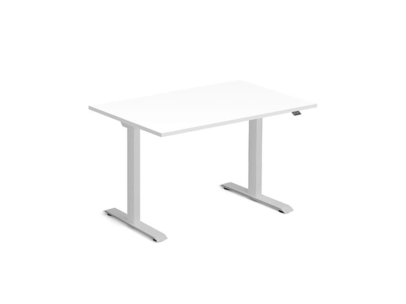 Ekoflex drop leaf-bord, Vit 1600x800 mm 2-benigt/Alu grå