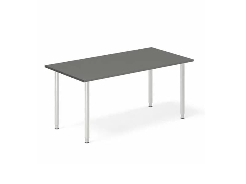 Skrivebord Ekoflex, Antracit 1600x800 mm I-ben/Alugrå