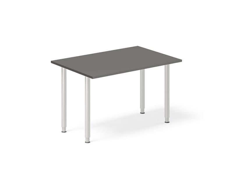 Skrivebord Ekoflex, Antracit 1200x800 mm I-ben/Alugrå