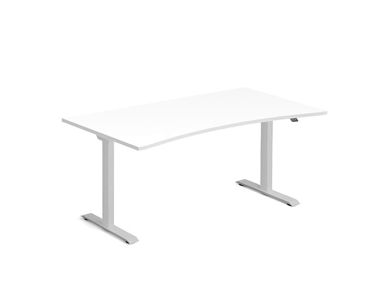 Hæve-sænkebord Ekoflex, Antracit 1800x900 mm Med bue 2-ben/Alugrå