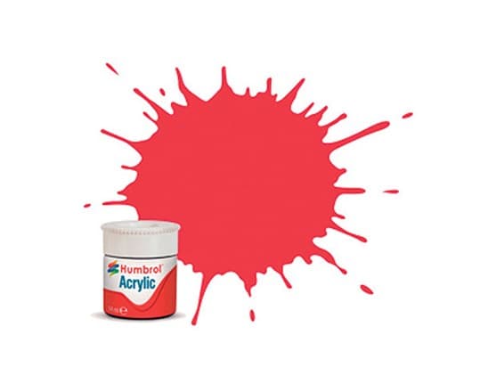 Acrylic maling arrow red 14ml- Klar