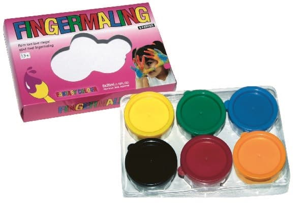 Fingermaling 35ml 6 farver ass.