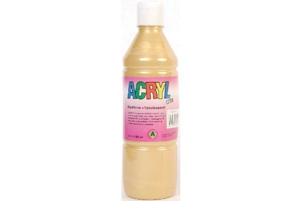 Akryl metallic 500ml guld