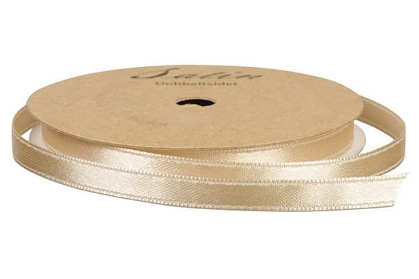 Satinbånd 10mm 10m creme
