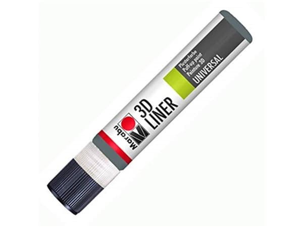 Marabu 1803 09 678, Grå, Assorterte farger, Rund, 3D-Grey, Vann-basert blekk, 1 stykker