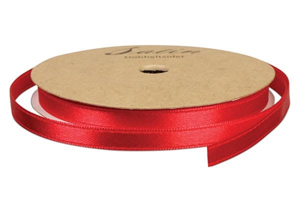 Satinbånd 10mm 10m rød