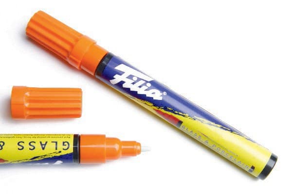 Glass & Porcelain marker orange