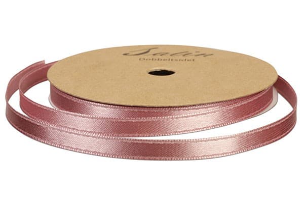Satinbånd 10mm 10m gl. rosa