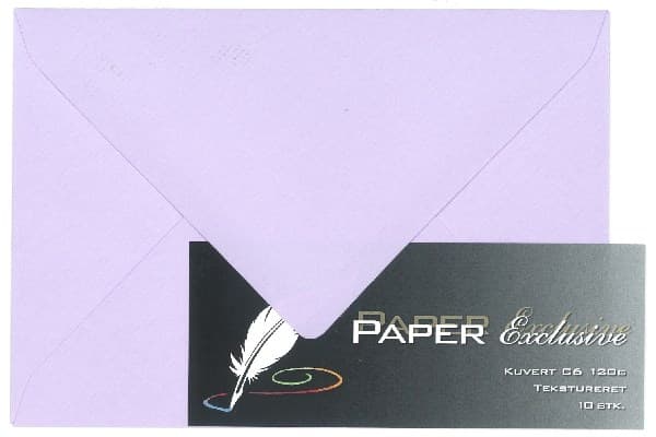 Kuvert C6 120g violett texturerat 10 st.