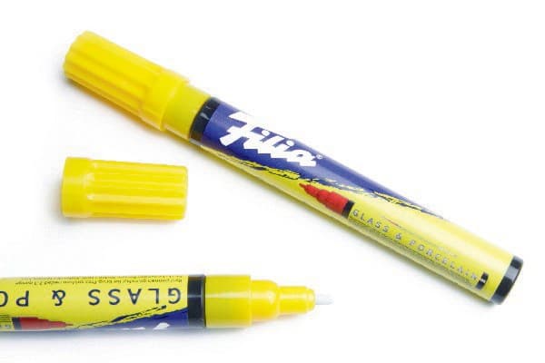Glass & Porcelain marker yellow