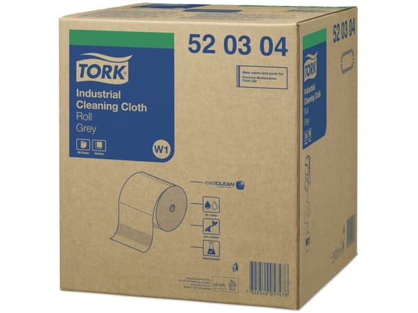 Aftørringsrulle Tork W1 Industrirulle 1-lag 43 cm Grå,1 rl/krt