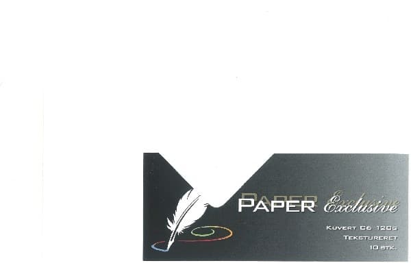 Kuvert C6 120g vit texturerad 10 st.