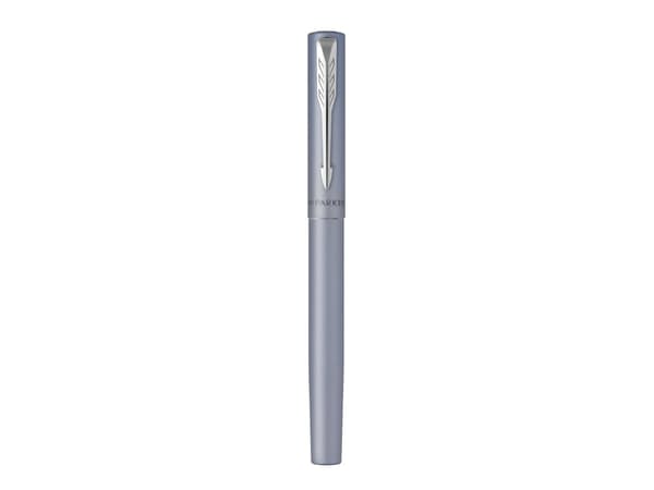Parker Vector XL, Silver, Påfyllning med bläckpatronssystem, Blå, Rostfritt stål, Medium, Ambidextrous