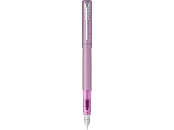 Parker Vector XL, lila, Påfyllning med bläckpatronssystem, Blå, Rostfritt stål, Medium, Ambidextrous