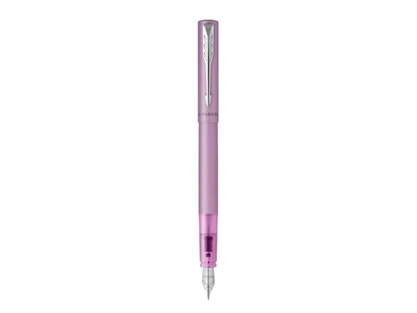 Parker Vector XL, lila, Påfyllning med bläckpatronssystem, Blå, Rostfritt stål, Medium, Ambidextrous