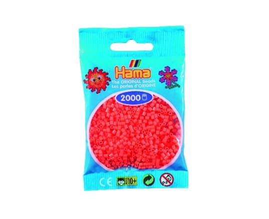 Hama mini perler 2000stk pastel rød