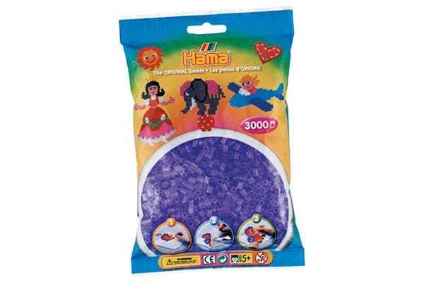 Hama Beads 201-74, lila, Tubpärla, 3000 styck