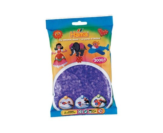 Hama Beads 201-74, lila, Tubpärla, 3000 styck