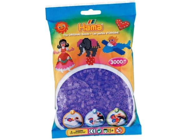 Hama Beads 201-74, lila, Tubpärla, 3000 styck