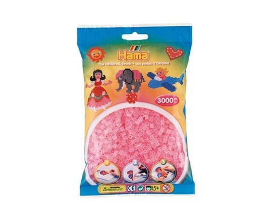 Hama Beads 201-72, Rosa, Rørperle, 3000 stykker