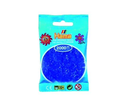 Hama mini perler 2000stk neon blå