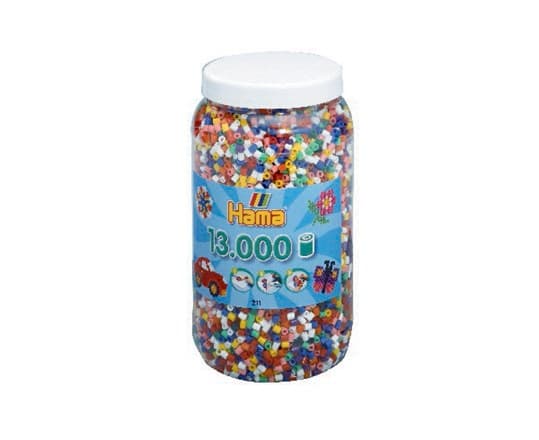 Hama midi pärlor 10 ass. färgblandning (13.000 st.)